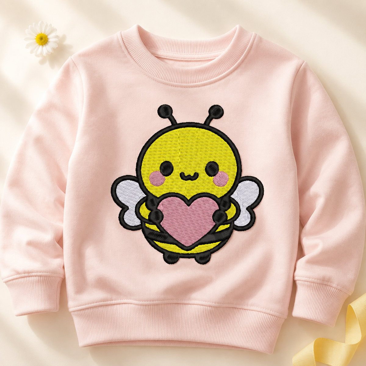 Bumblebee Love Embroidery Design File | Kawaii Bee | Digital Download | 6 Sizes & 7 Formats Included Threaded Dreams