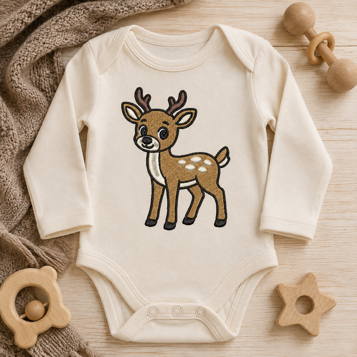 Woodland Deer Forest Animal Embroidery Design File | Digital Download | 6 Sizes & 7 Formats Included Threaded Dreams