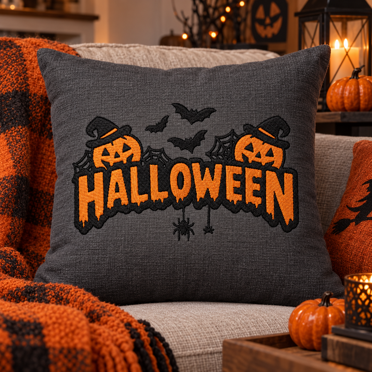 Halloween Embroidery Design File | Digital Download | 6 Sizes & 7 Formats Included Threaded Dreams