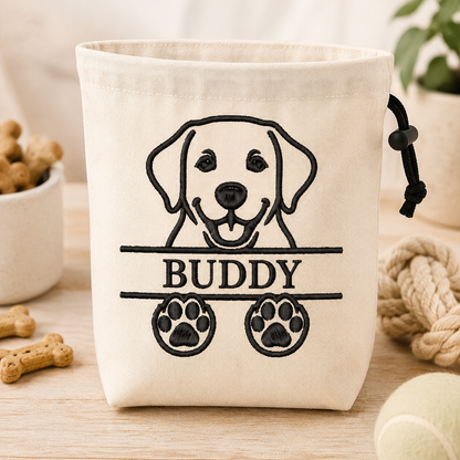Labrador Split Name Machine Embroidery Design File | Digital Download | 4 Sizes & 7 Formats Included Threaded Dreams