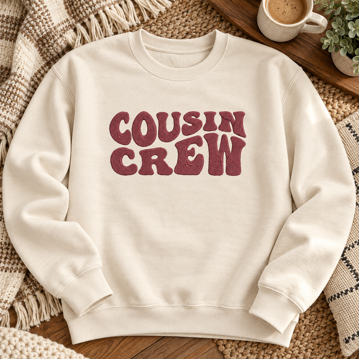Cousin Crew Embroidery Design File | Digital Download | 6 Sizes & 7 Formats Included Threaded Dreams