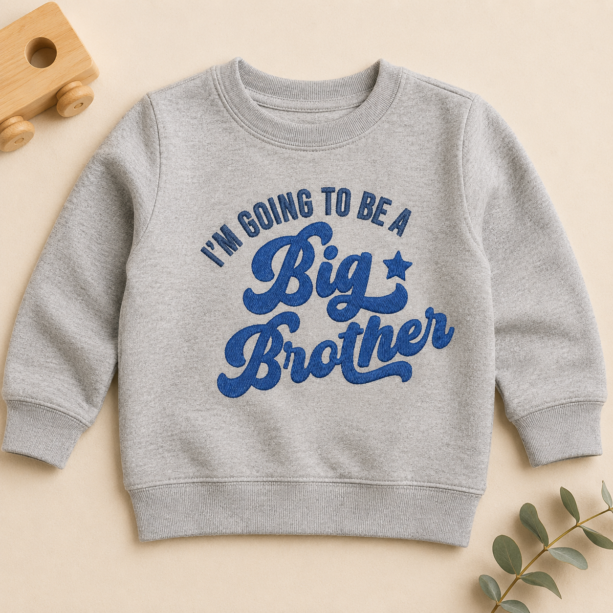Big Brother Announcement Embroidery Design File | Digital Download | 6 Sizes & 7 Formats Included Threaded Dreams