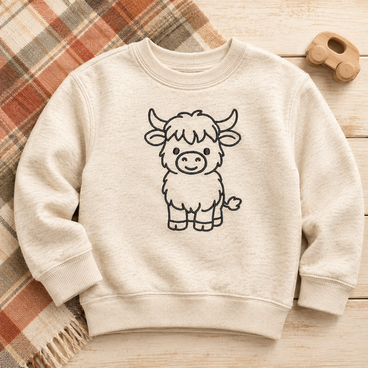 Highland Cow Embroidery Design File | Digital Download | 6 Sizes & 7 Formats Included Threaded Dreams