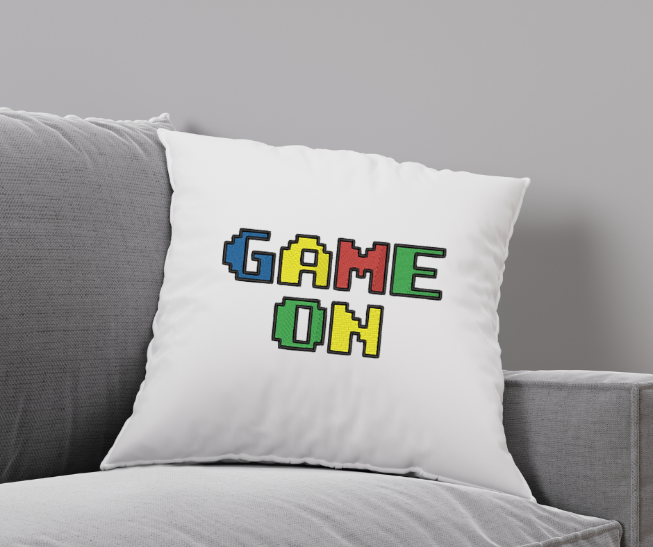 Game On Embroidery Design File | Digital Download | 6 Sizes & 7 Formats Included Threaded Dreams