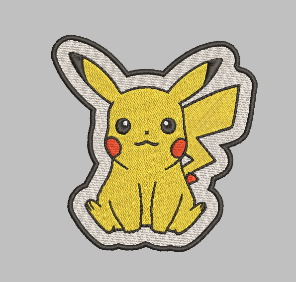 Pikachu Pokémon Embroidery Design File | Digital Download | 6 Sizes & 7 Formats Included Threaded Dreams