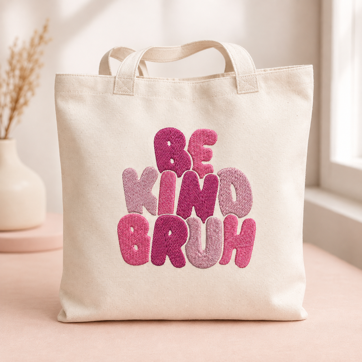 Be Kind Bruh Embroidery Design File | Digital Download | 6 Sizes & 7 Formats Included Threaded Dreams