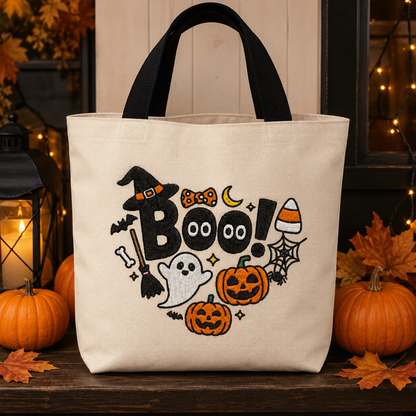 Spooky Boo Halloween Embroidery Design File | Digital Download | 6 Sizes & 7 Formats Included Threaded Dreams