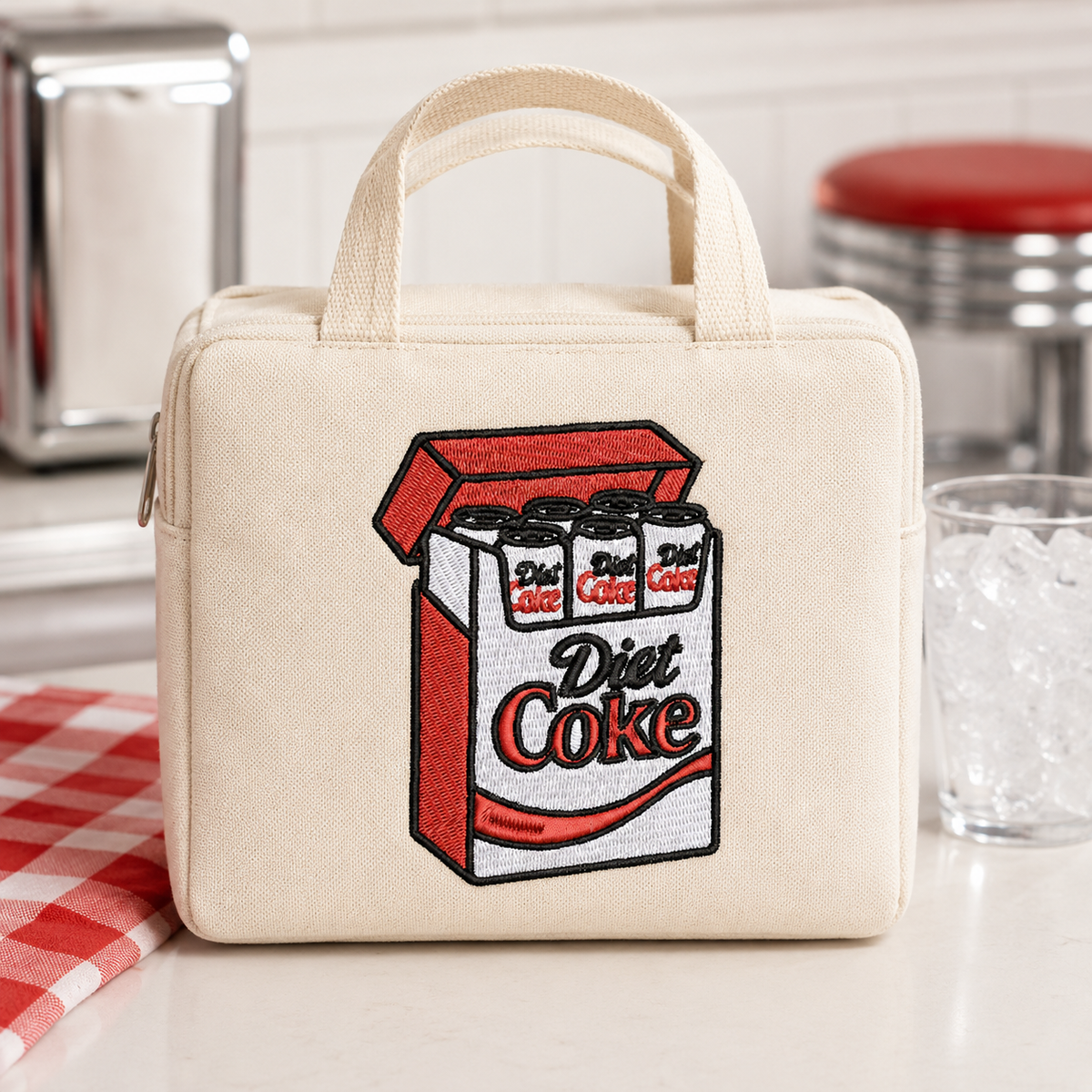 Diet Coke Fridge Cig Embroidery Design File | Digital Download | 6 Sizes & 7 Formats Included Threaded Dreams