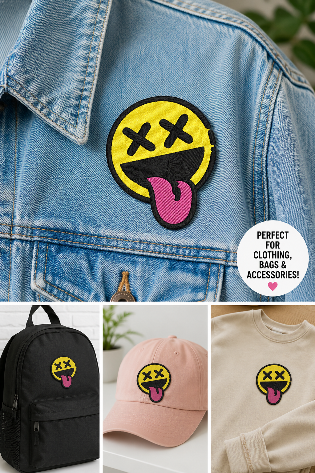 Tongue Face Embroidery Design File | Digital Download | 6 Sizes & 7 Formats Included Threaded Dreams