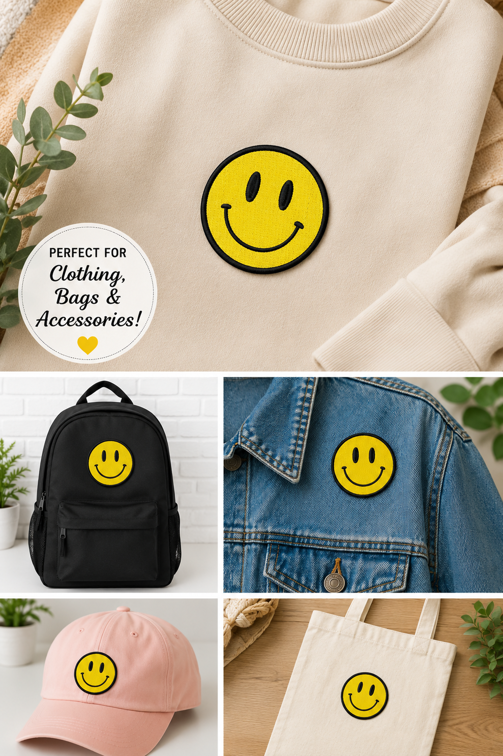 Smile Face Embroidery Design File | Digital Download | 6 Sizes & 7 Formats Included Threaded Dreams