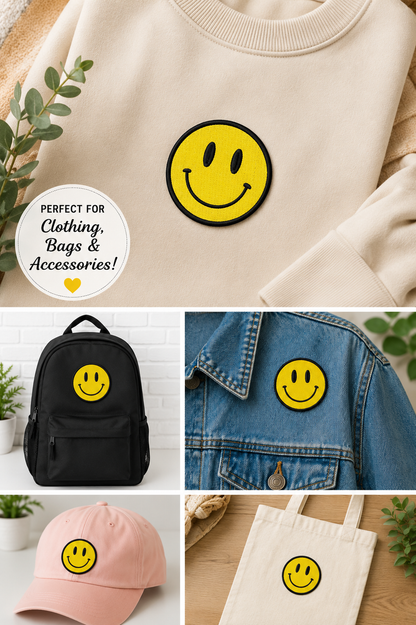 Smile Face Embroidery Design File | Digital Download | 6 Sizes & 7 Formats Included Threaded Dreams