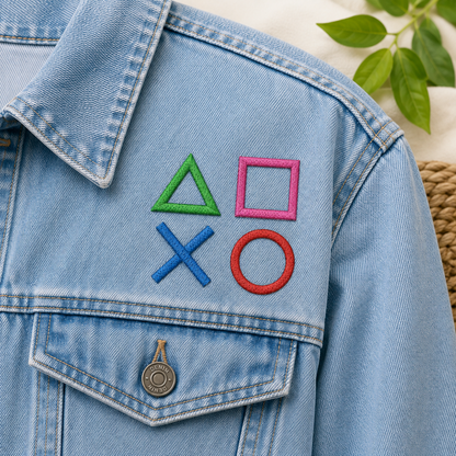 Playstation Controller Buttons Embroidery Design File | Digital Download | 6 Sizes & 7 Formats Included Threaded Dreams
