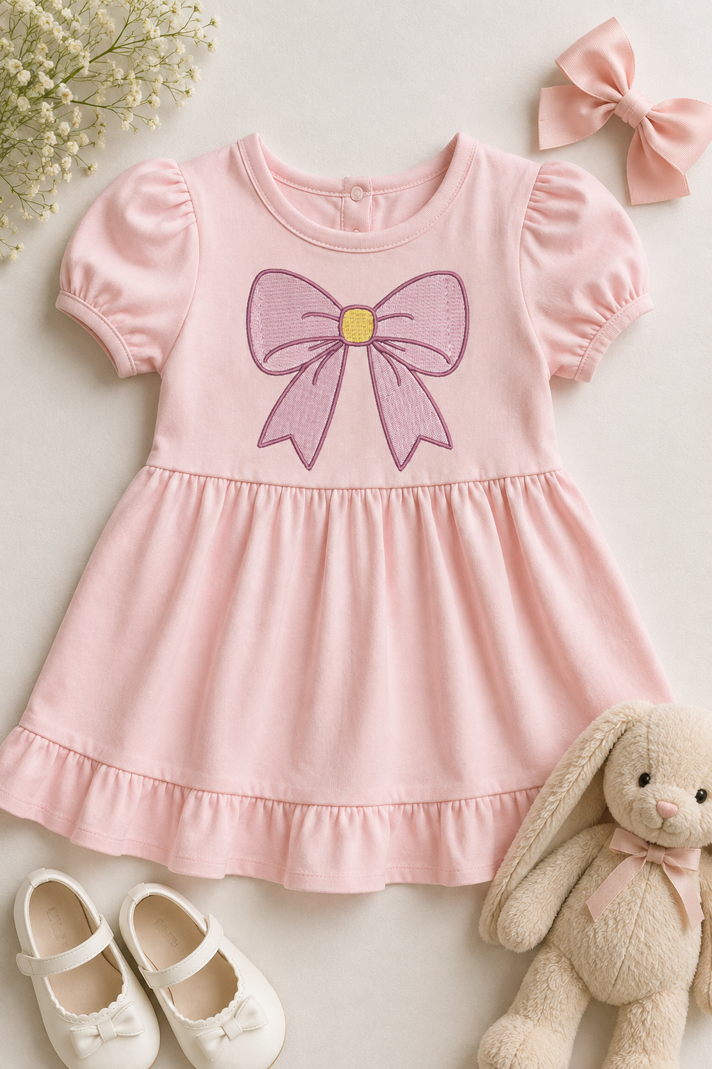 Pink Bow Embroidery Design File | Digital Download | 6 Sizes & 7 Formats Included Threaded Dreams