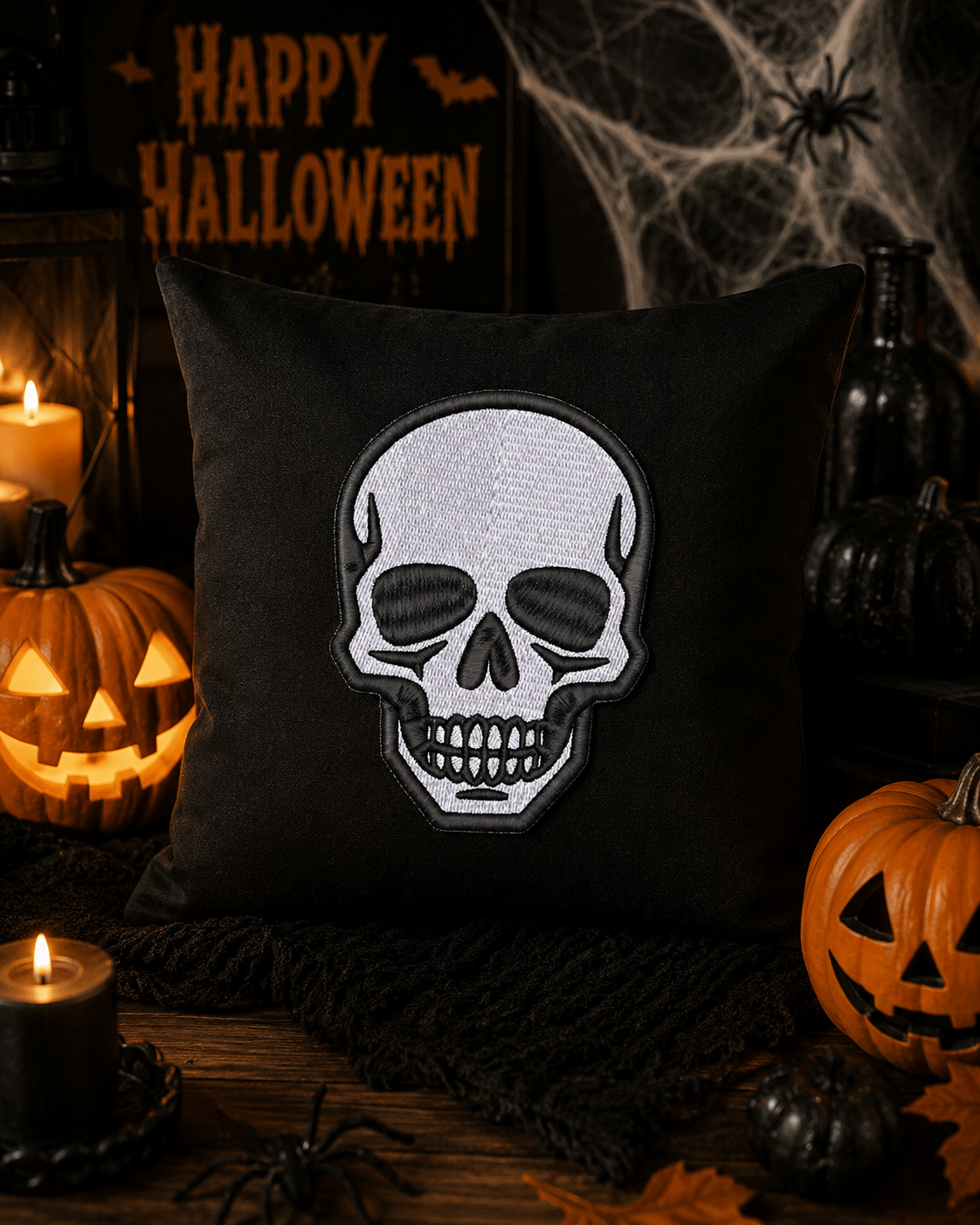 Skull Embroidery Design File | Digital Download | 6 Sizes & 7 Formats Included Threaded Dreams