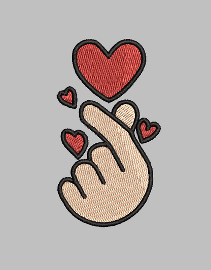 Heart Snap Embroidery Design File | Digital Download | 6 Sizes & 7 Formats Included