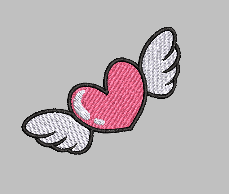 Winged Heart Embroidery Design File | Digital Download | 6 Sizes & 7 Formats Included (Copy) Threaded Dreams