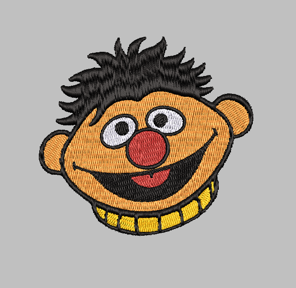 Ernie Sesame Street Embroidery Design File | Digital Download | 6 Sizes & 7 Formats Included