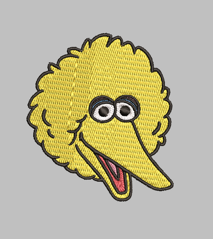 Big Bird Sesame Street Embroidery Design File | Digital Download | 8 Sizes & 7 Formats Included