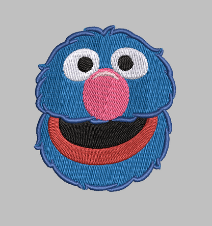 Grover Sesame Street Embroidery Design File | Digital Download | 6 Sizes & 7 Formats Included