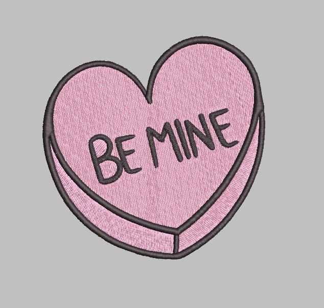 Be Mine Heart Embroidery Design File | Digital Download | 6 Sizes & 7 Formats Included (Copy) Threaded Dreams