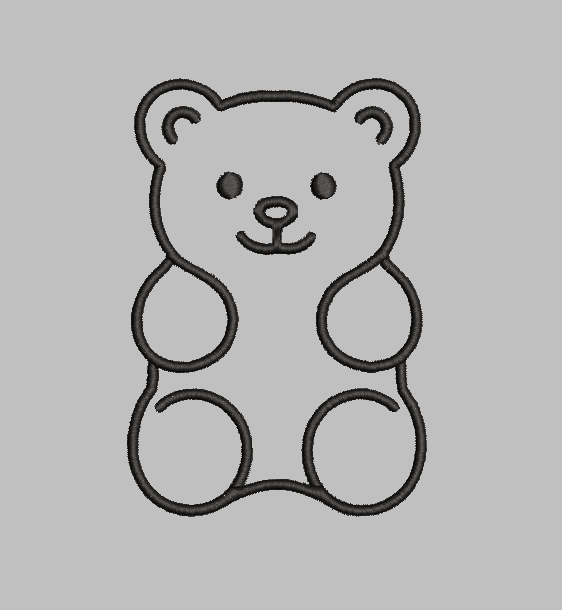 Gummy Bear Embroidery Design File | Digital Download | 6 Sizes & 7 Formats Included (Copy) Threaded Dreams