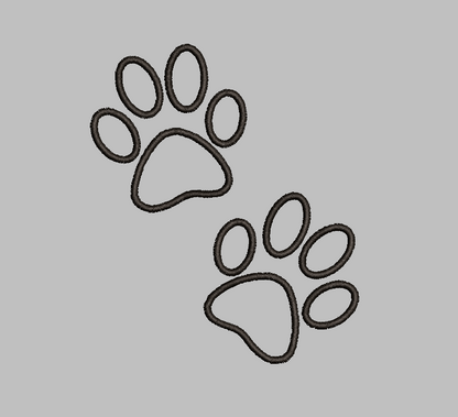 Dog Paws Embroidery Design File | Digital Download | 6 Sizes & 7 Formats Included Threaded Dreams