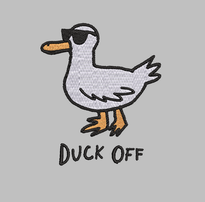 Duck Off Embroidery Design File | Digital Download | 6 Sizes & 7 Formats Included Threaded Dreams