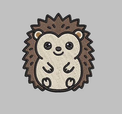 Hedgehog Embroidery Design File | Digital Download | 6 Sizes & 7 Formats Included Threaded Dreams