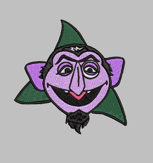 The Count Sesame Street Embroidery Design File | Digital Download | 6 Sizes & 7 Formats Included Threaded Dreams