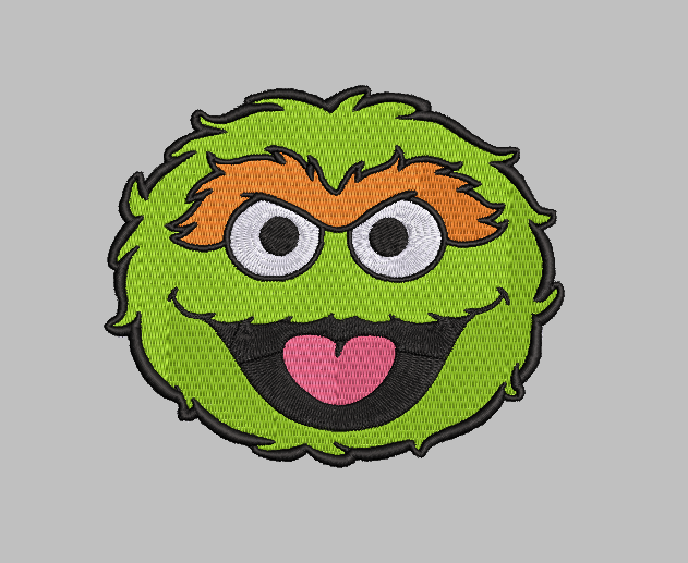 Oscar Sesame Street Embroidery Design File | Digital Download | 6 Sizes & 7 Formats Included Threaded Dreams