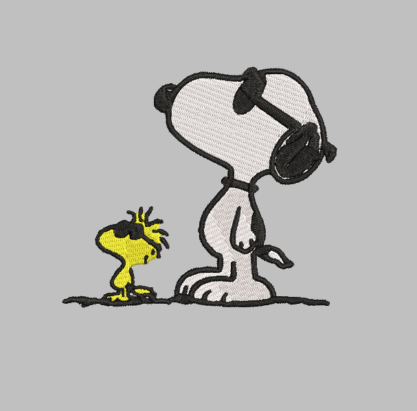 Snoopy and Woodstock Cool Embroidery Design File | Digital Download | 6 Sizes & 7 Formats Included Threaded Dreams