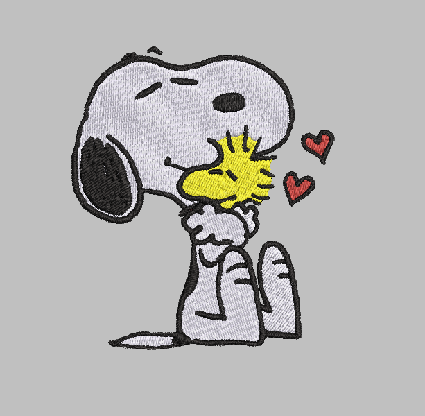 Snoopy and Woodstock Embroidery Design File | Digital Download | 6 Sizes & 7 Formats Included Threaded Dreams