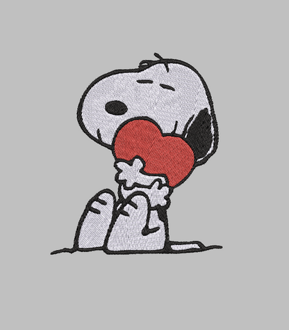 Snoopy Love Embroidery Design File | Digital Download | 6 Sizes & 7 Formats Included Threaded Dreams