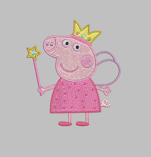 Peppa Pig Embroidery Design File | Digital Download | 6 Sizes & 7 Formats Included Threaded Dreams