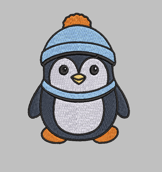 Penguin Embroidery Design File | Digital Download | 6 Sizes & 7 Formats Included Threaded Dreams