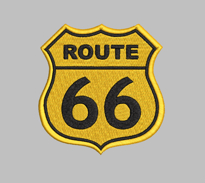 Route 66 Embroidery Design File | Digital Download | 6 Sizes & 7 Formats Included Threaded Dreams