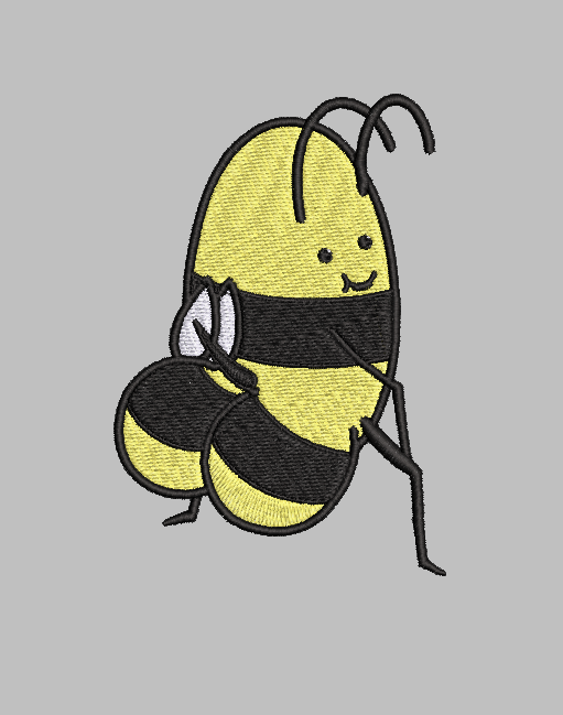 Bee Butt Embroidery Design File | Digital Download | 6 Sizes & 7 Formats Included Threaded Dreams