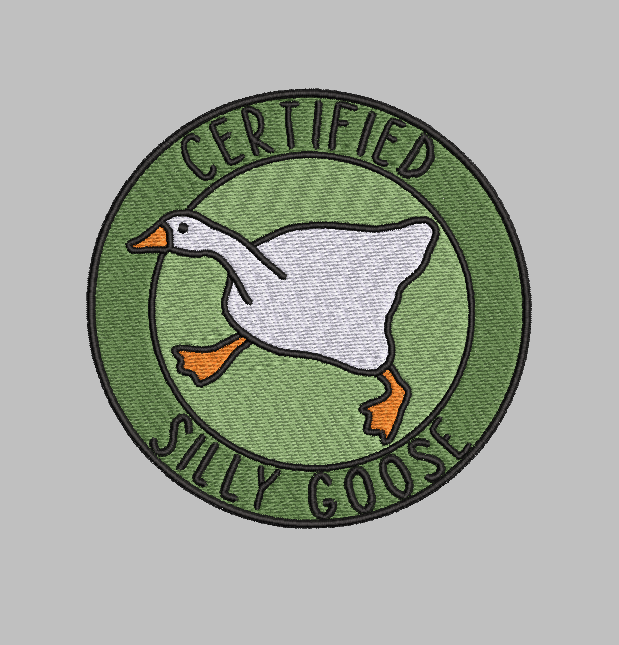 Silly Goose Embroidery Design File | Digital Download | 6 Sizes & 7 Formats Included Threaded Dreams
