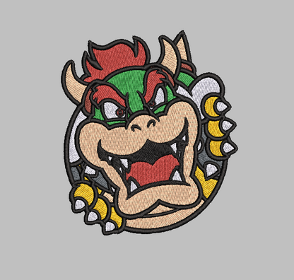 Bowser Embroidery Design File | Digital Download | 6 Sizes & 7 Formats Included Threaded Dreams