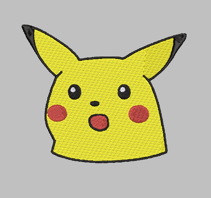 Pikachu Meme Embroidery Design File | Digital Download | 6 Sizes & 7 Formats Included Threaded Dreams