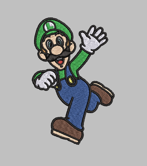 Luigi Embroidery Design File | Digital Download | 6 Sizes & 7 Formats Included Threaded Dreams