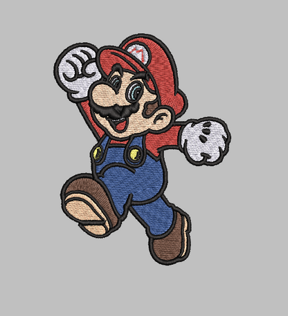 Mario Embroidery Design File | Digital Download | 6 Sizes & 7 Formats Included Threaded Dreams
