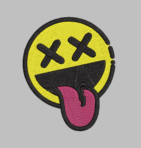 Tongue Face Embroidery Design File | Digital Download | 6 Sizes & 7 Formats Included Threaded Dreams