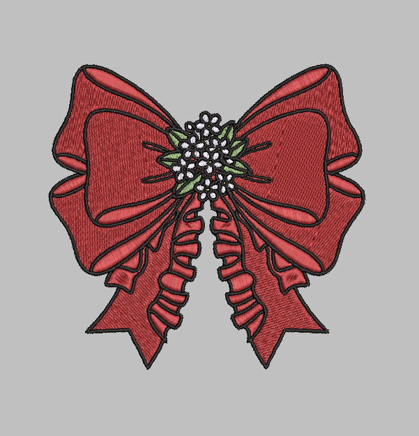 Flower Bow Embroidery Design File | Digital Download | 6 Sizes & 7 Formats Included Threaded Dreams