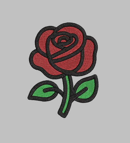 Rose Embroidery Design File | Digital Download | 6 Sizes & 7 Formats Included Threaded Dreams