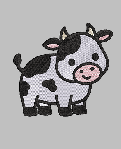 Cute Cow Embroidery Design File | Digital Download | 6 Sizes & 7 Formats Included Threaded Dreams