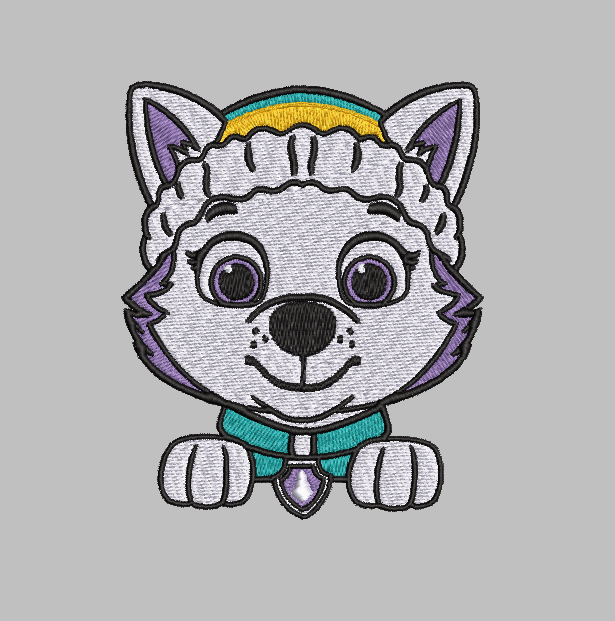 Paw Patrol Everest Embroidery Design File | Digital Download | 6 Sizes & 7 Formats Included Threaded Dreams