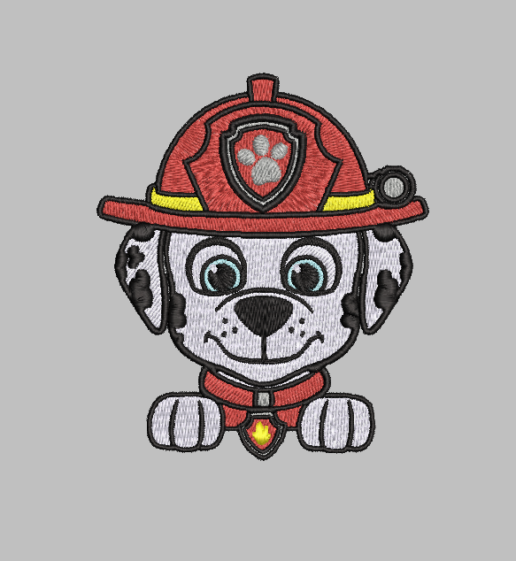 Paw Patrol Marshall Embroidery Design File | Digital Download | 6 Sizes & 7 Formats Included Threaded Dreams