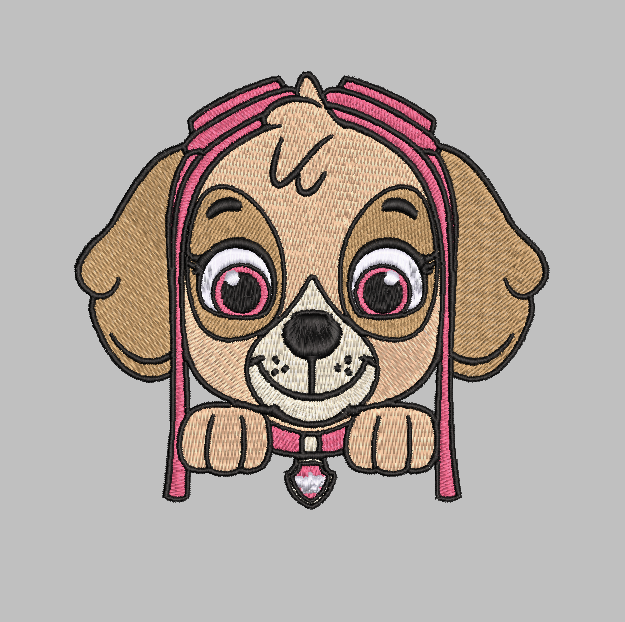 Paw Patrol Skye Embroidery Design File | Digital Download | 6 Sizes & 7 Formats Included Threaded Dreams