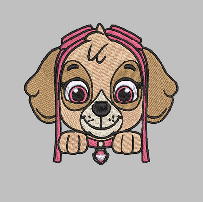 Paw Patrol Skye Embroidery Design File | Digital Download | 6 Sizes & 7 Formats Included Threaded Dreams